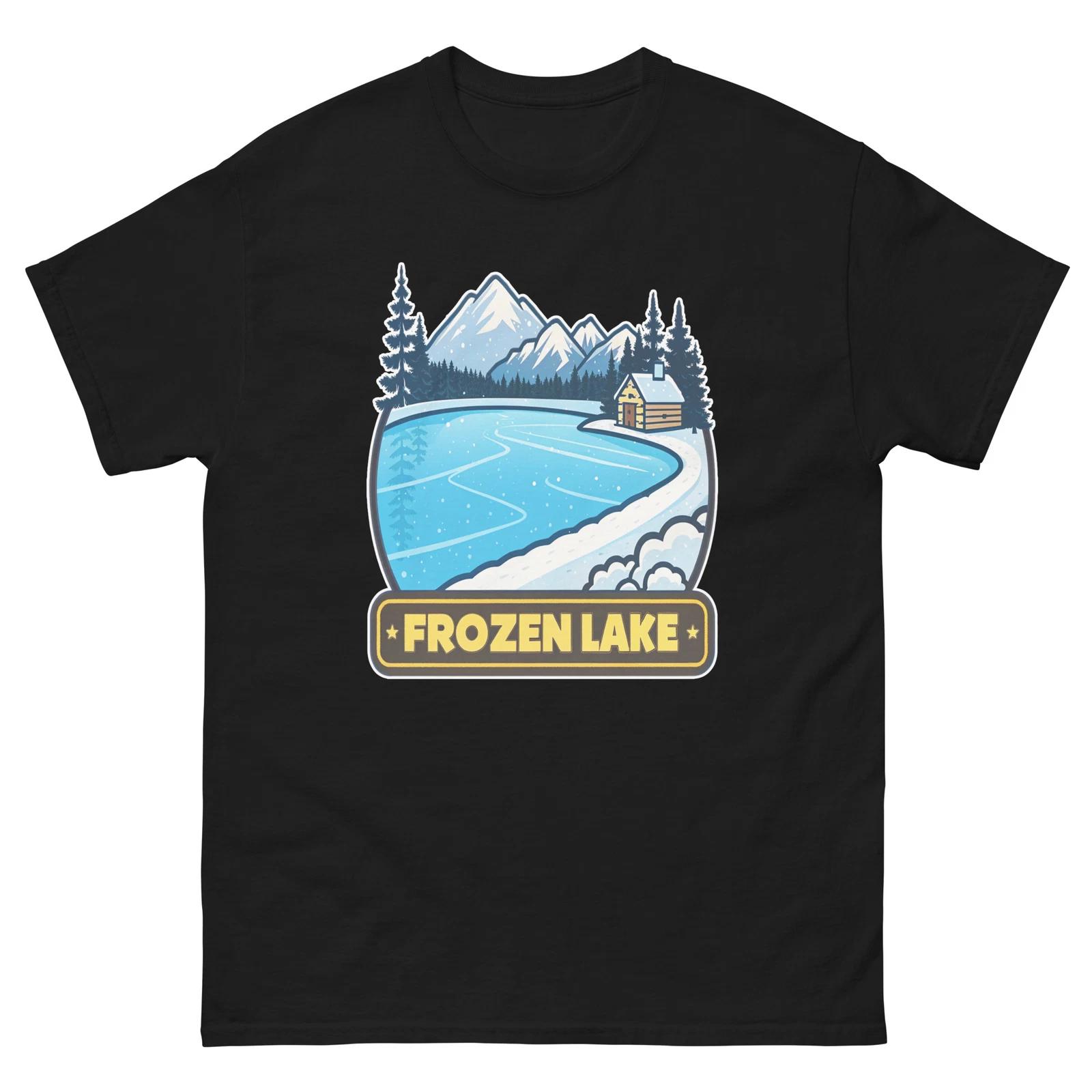 

Frozen Lakes Mountain Ski Resort Town T-Shirt M