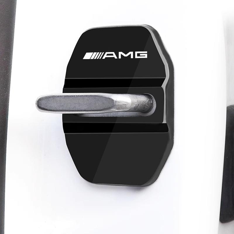 4Pcs Car Door Lock Cover Door Rust Proof Cover Modified Decoration For Mercedes Benz AMG GLE GLS CLA CLE GLC CLS GLA W223 W213