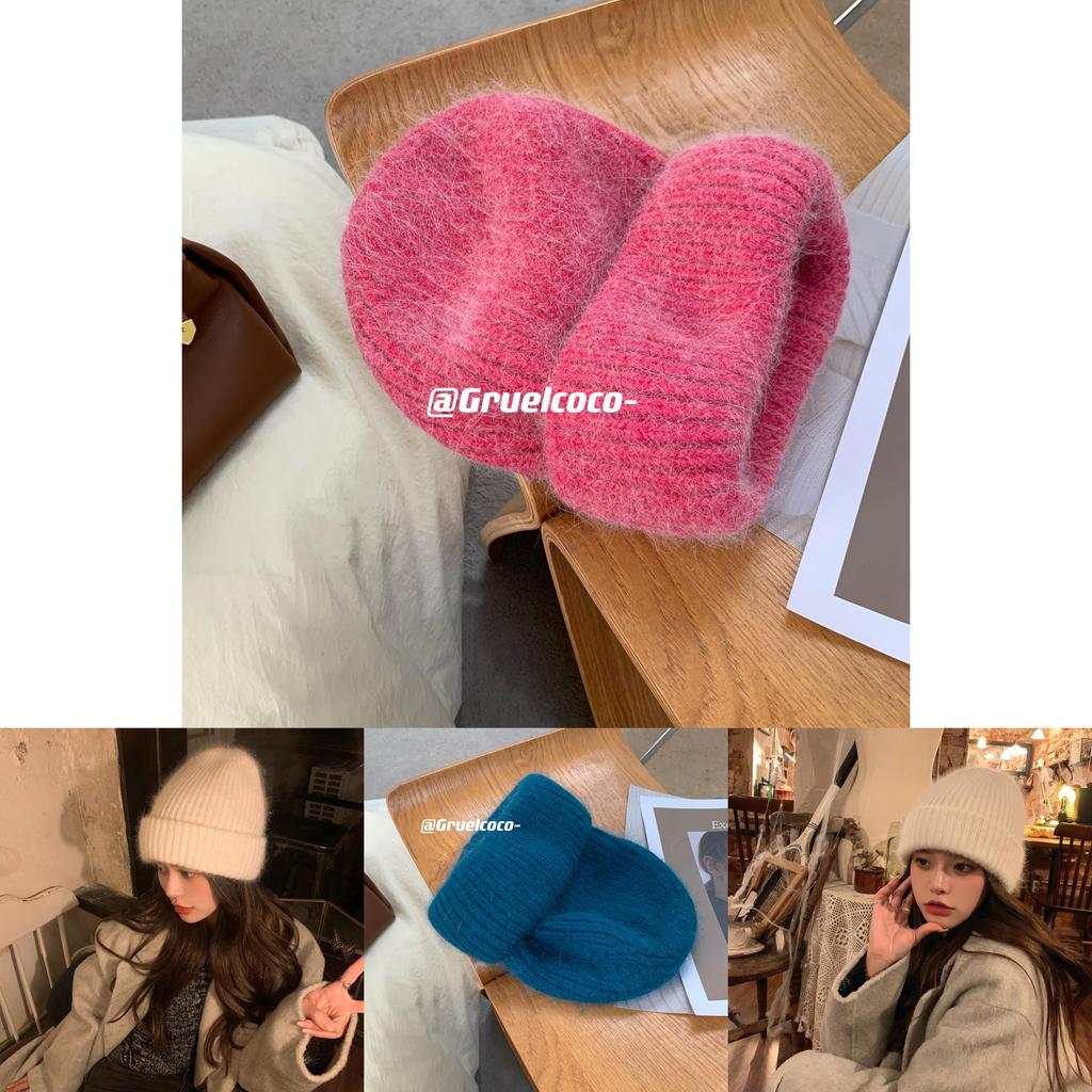 Fashionable White Acrylic Knit Hat For Women Cozy Winter Essential