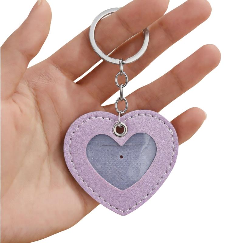 

Защитник для ключ-карты из ПУ кожи, брелок, чехол для карты доступа для сумок с отличительным шармом для легкой идентификации фиолетовый