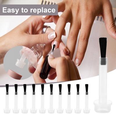 100Pcs Nagellack Ersatz Pinsel Set Tauch Pulver Flüssigkeit Pinsel Weichen