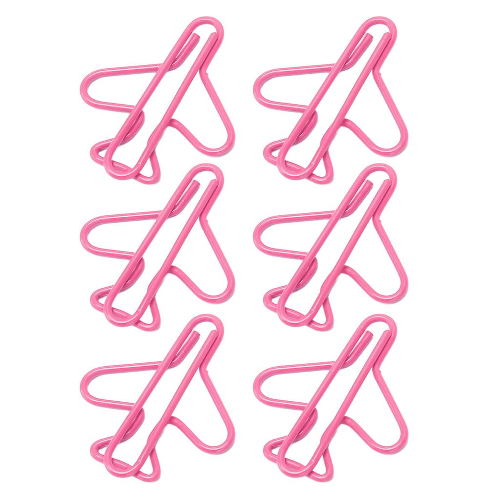 100pcs Airplane Shaped Paper Clips Rust Prevention Plating Process Cute Paper Clip for Scrapbooking Card Making