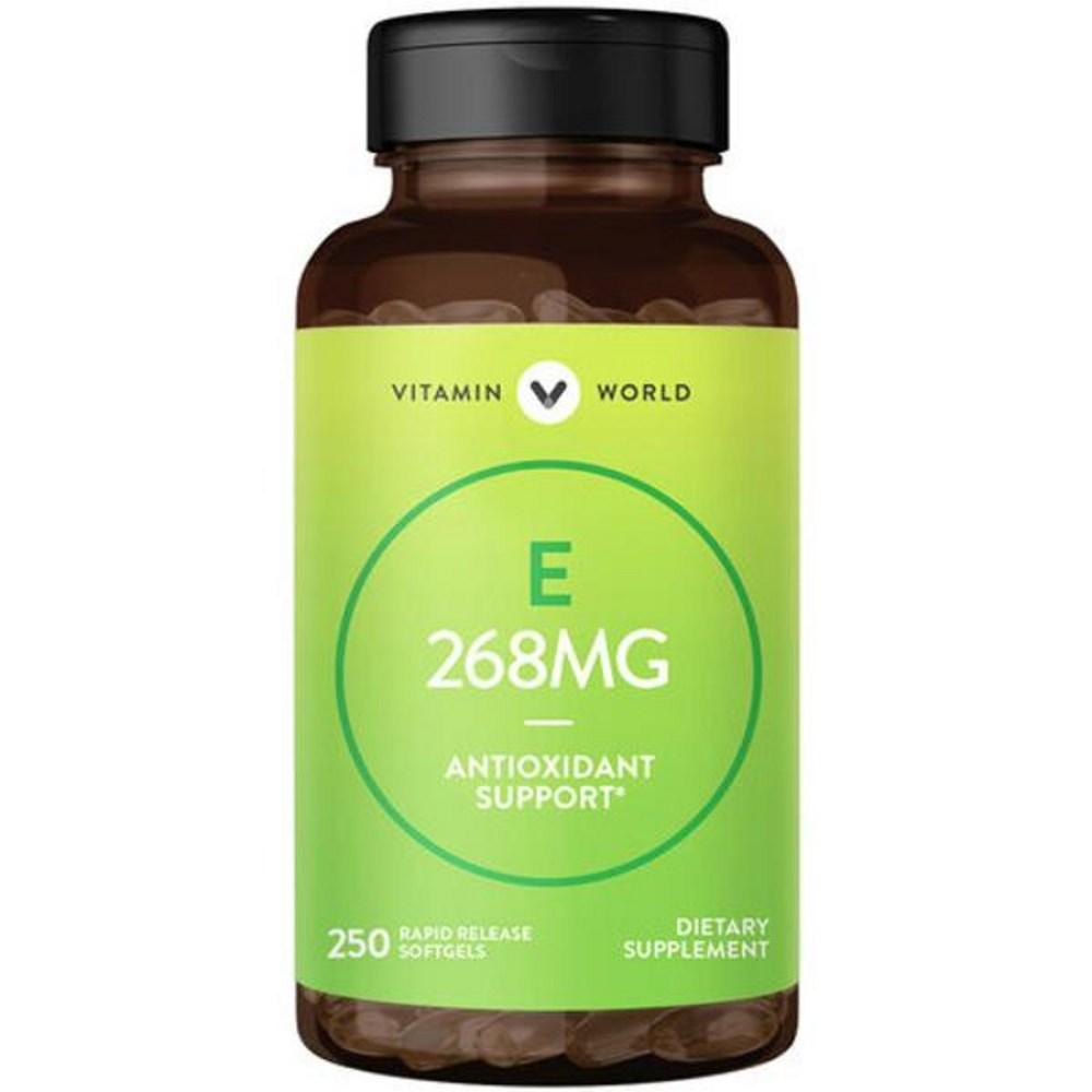 Vitamin World Natural Vitamin E 400IU 268mg Vitamin-E 1 pcs 250 Tablets