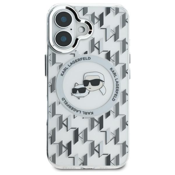 Karl Lagerfeld Klhmp16Shmckmht Iphone 166.1 Průhledný/Transparentní Iml Monogram Karl&Choupette Head Magsafe