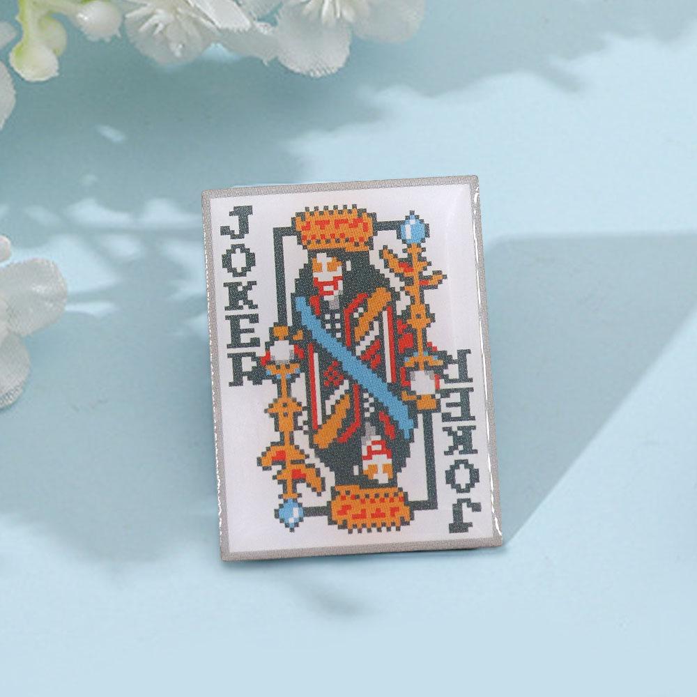 Joker Card Brooch: Creative Gift for Card Game Enthusiasts and Collectors