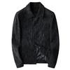 Leather jacket autumn and winter new trend handsome PU leather jacket lapel jacket men's fashion top