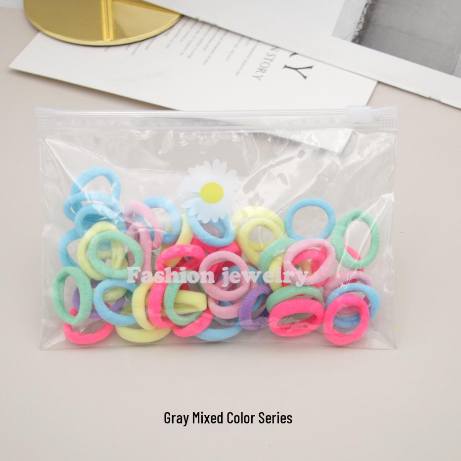 Korean Style Cute Elastic Hair Ties for Little Girls – Adorable Rubber Band Accessories