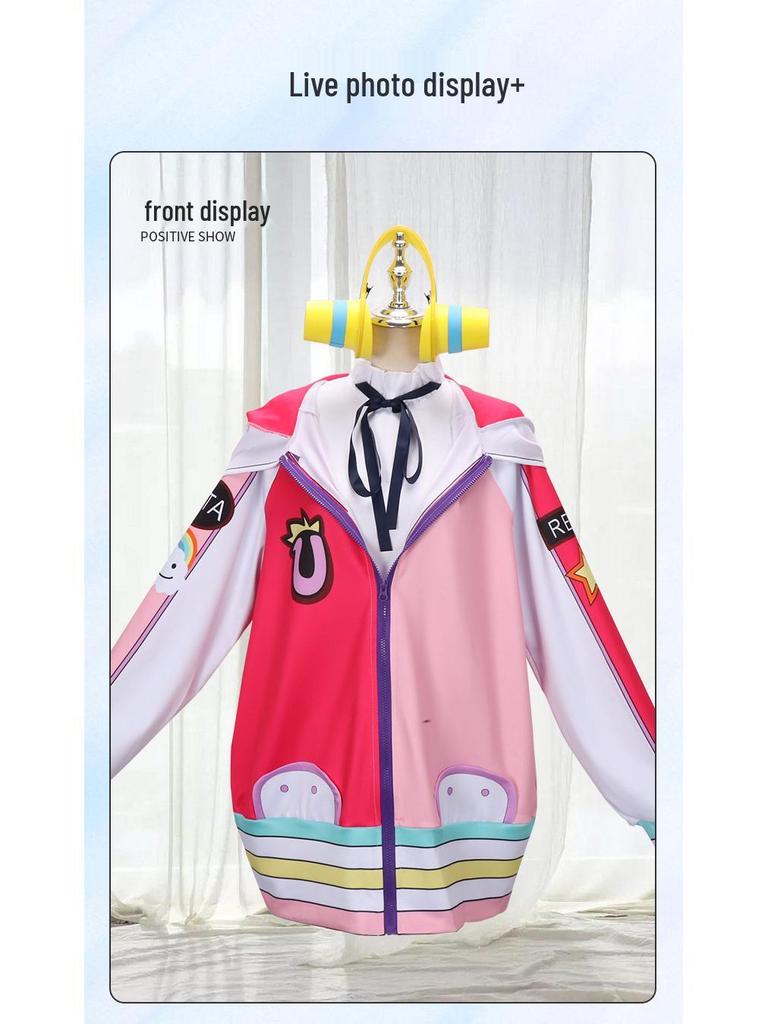 Červený Uta Cosplay Set: Japonský Lolita kabát a rukávy skladem