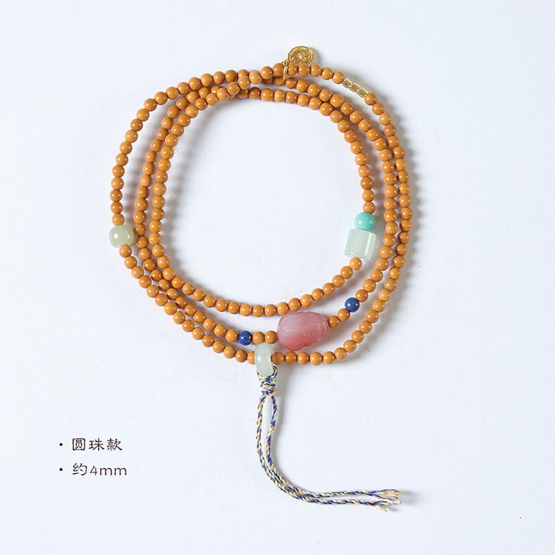 New Chinese-style Olive Pit and Bamboo Knot Bracelet, Yanyuan Agate Pixiu Decorative Piece, Multi-loop Hand Bracelet, Traditional Chinese Style Long