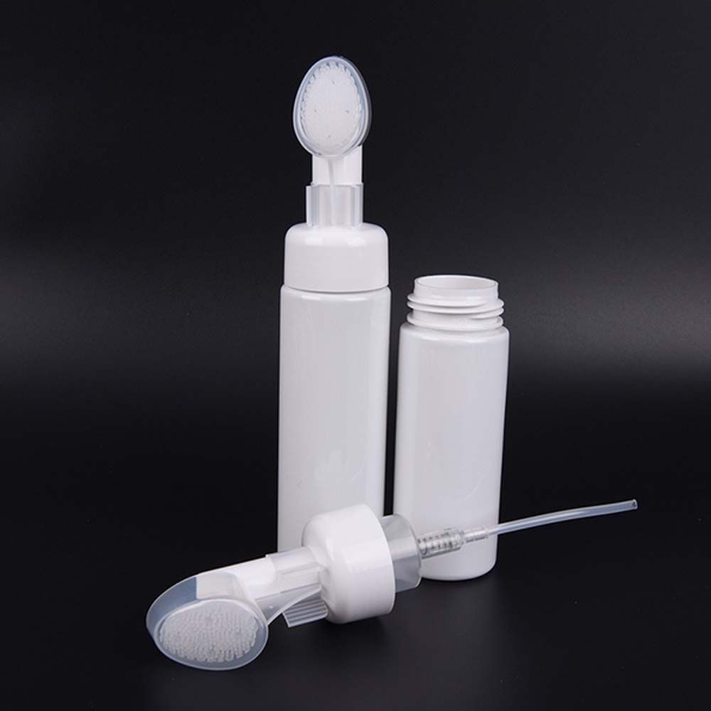 Froth Pump Soap Mousses Liquid Spray Bottle Foaming Bottle Refillable Bottles With Cleansing Brush