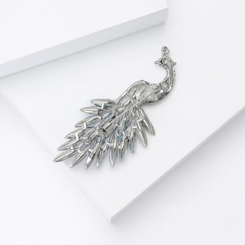 

Юцай Брошь с дизайном павлина Женская вышитая корсажная брошь Модные аксессуары для костюма Брошь PD2300 белый