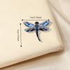 Elegant Rhinestone Brooch Zinc Zinc Alloy Women Brooches Gifts Crystal Dragonfly Badge Pin  Blazer