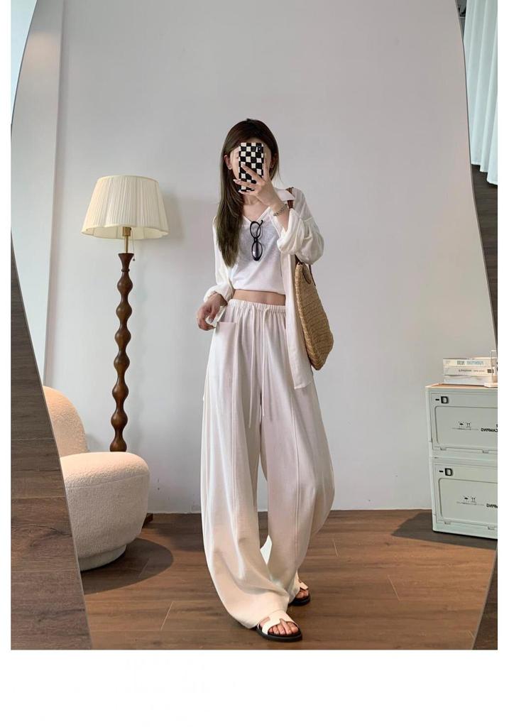 2026 Spring/Summer Maternity Wide-Leg Linen Pants – Lightweight, Comfortable Fit for Pregnancy