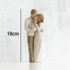Nordic Style Figure Nativity Scene Wood Sculptures Family Ornament Family Resin Figurine Crafts Wedding Gift for Home Decoration