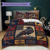 Crow Decoration Pattern Bedding Uilt Set Uilt Cover Pillowcase Home Decoration Birthday Gift (1 * Duvet Cover + 2 * Pillowcase  Without Core)52
