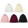 2025 Autumn Cotton Chinese Cotton Composite Thin Half Turtleneck Polo Shirt Half Zipper Stand-up Sweater