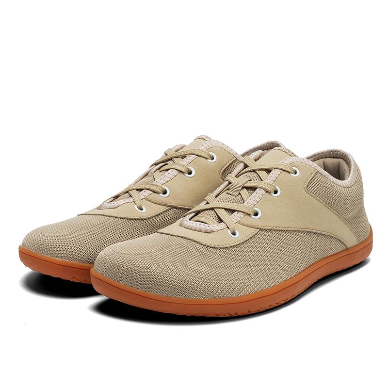 Fashion Summer Men's Mesh Barefoot Walking Shoes Flat Bottom Wide Toe Running Shoes Large Comfortable Soft Bottom Outdoor Driving Shoes