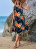 Abstract Floral Print Women's Casual Sleeveless Tank Dress Summer Vacation Casual Attire Fashion Street Wear Y2k Woman Clothing