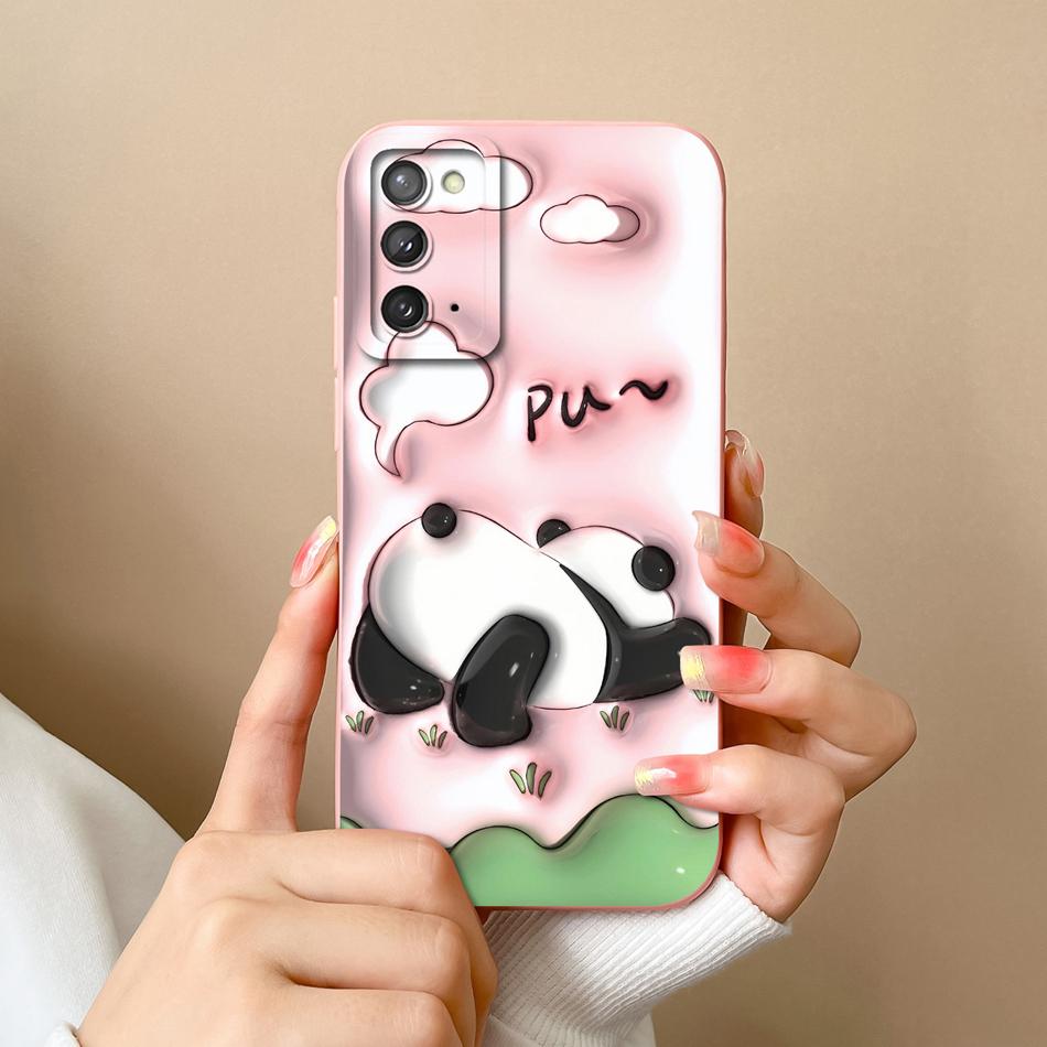 For Samsung Galaxy Note 20 Ultra Case Cute Anime Soft Liquid Silicone Back Cover For Samsung Note20 Ultra 20Ultra Phone Housing