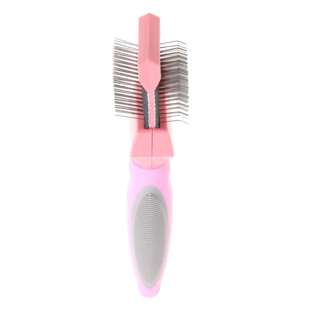 New Pet Grooming Tool Double Sided Brush for Dogs and Cats with Bristles for Shedding Cleaning and Massaging - Stylish and Effic