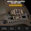 Helmet Light Adapter Adjustable 360 Degrees Rotation Nylon Helmet Rail Flashlight Mount for M-LOK Airsoft Helmet Accessories