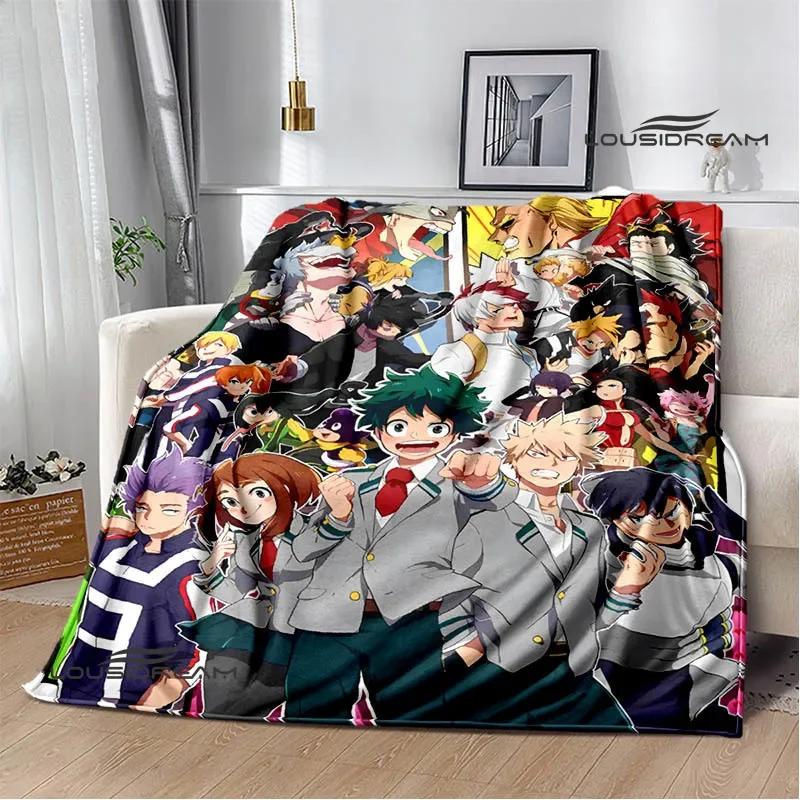 Decke mit Cartoon-Aufdruck „My Hero Academia“, warme Flanelldecken, weiche und bequeme Decke, Reisedecke für Zuhause, Geburtstagsgeschenk
