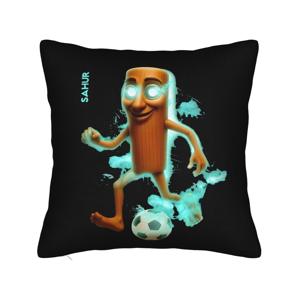 Tung Tung Sahur God Funny Angel Square Pillow Covers Car Italian Brainrot Cushion Cover Creative Decor Throw Pillow Case