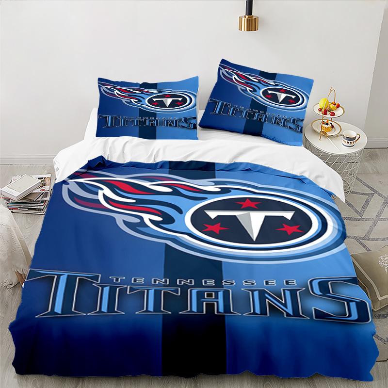 Titans Crest Bedding Set 3pcs, High Quality Bedding Set Including 1pc Duvet Cover And 2pcs Pillowcases for Bedroom, Dormitory Gift