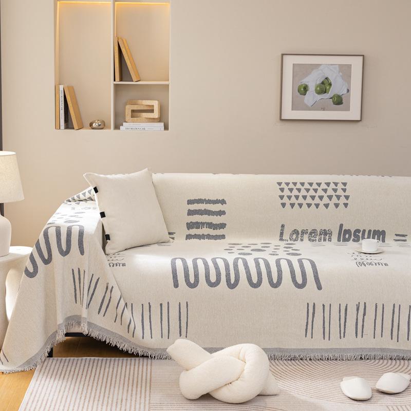 Sofa Cover Anti-Scratching Cover Cloth Full Covered Sofa Cover Sofa Towel Cloth Full Wrapping Blanket Simple Ins Style Summer Summer