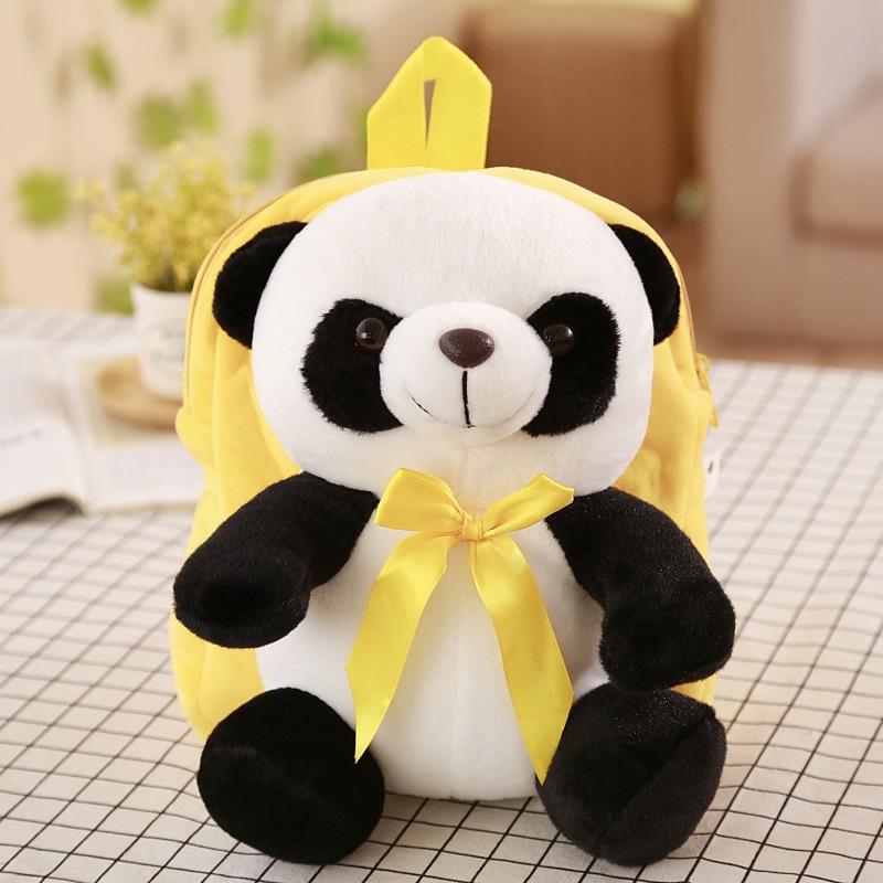 Cartoon Panda Bag Plush Toy Panda Doll Children'S Schoolbag Bear Backpack Ragdoll Birthday Gift