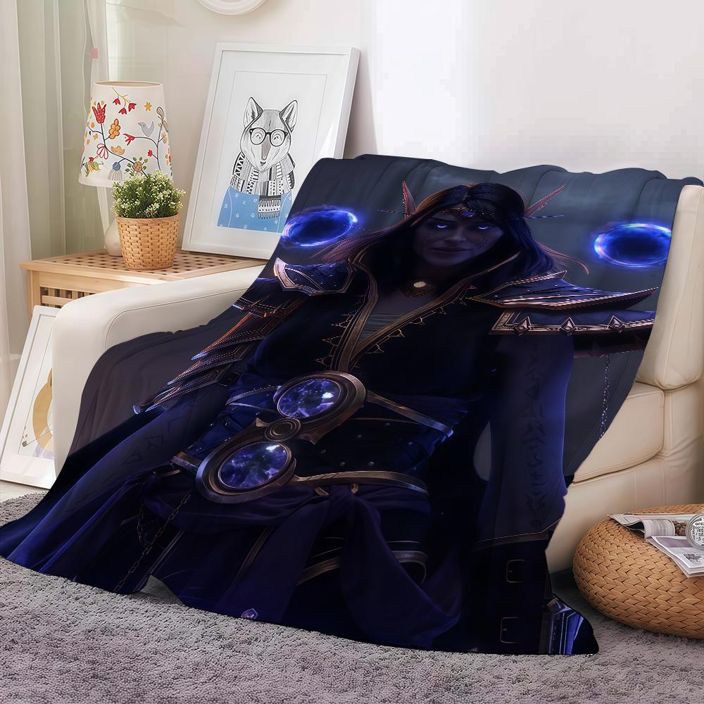Game W-world Of Warcraft Blanket Warm And Soft Suitable For Bedroom Living Room Sofa Bed Office Travel Camping