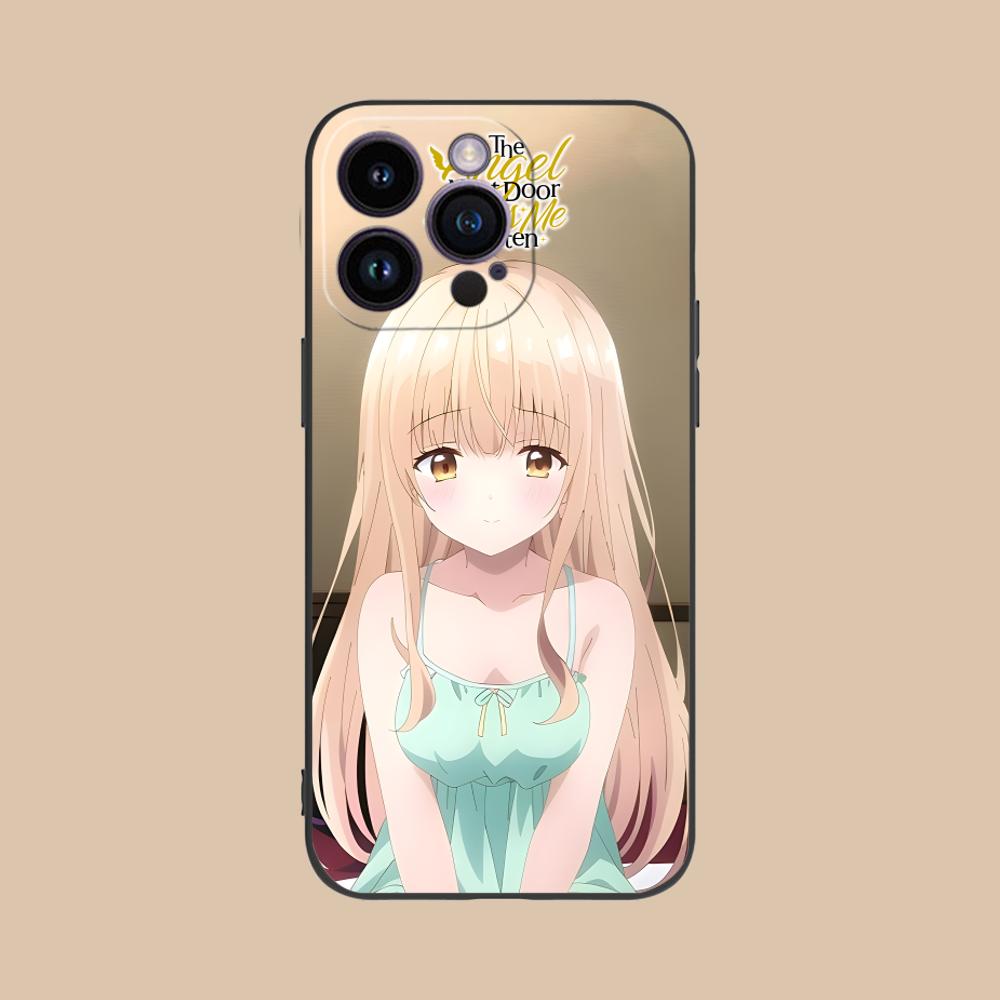 Angel Mahiru Shina Anime Phone Case for iPhone 16 15 14 13 12 11 X XR XS 8 7 Pro Max Plus Mini Colored Luxury Smartphone Pretty