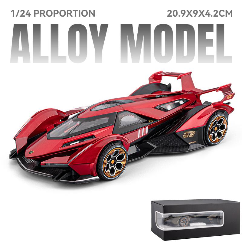 1:24 V12 Vision GT Gran Turismo Super Concept Sports Car Alloy Diecast Model Car Home Decorations Ornaments Collections Birthday