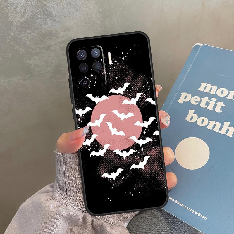 

Gothic Horror Bats Full Moon Case For Oppo A60 A40 A80 A18 A38 A58 A78 A98 A16 A76 A96 A15 A17 A77 A74 A94 A54 A57S Cover OPPO A15