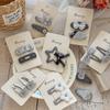 Hand-made Sweet and Cool Black and Silver Children's Hairpin Temperament High-end Sense of Girl Bangs Hairpin Head Accessories Hair Accessories