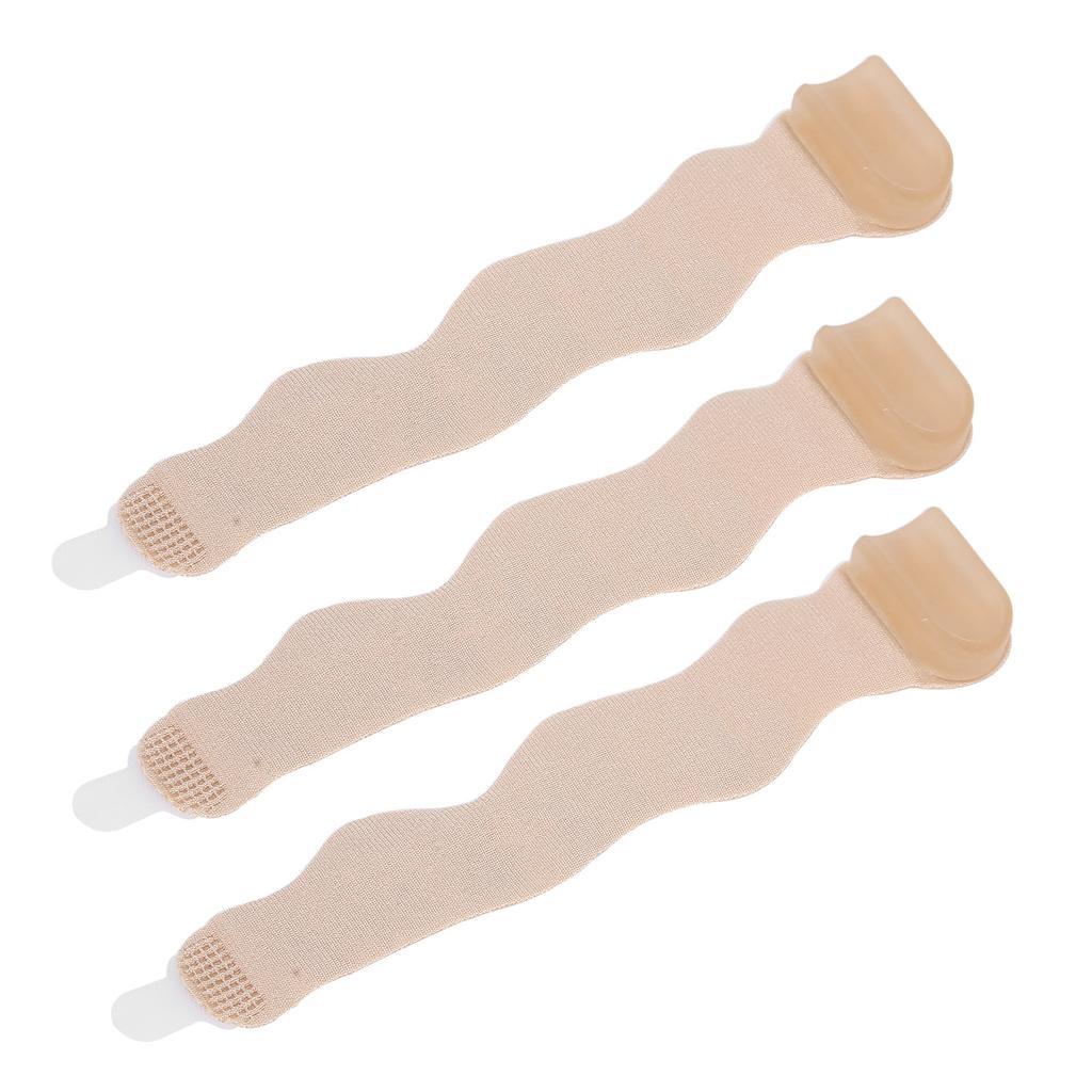 3pcs Toe Overlap Hallux Valgus Correction Bandage Elastic Fabric Toe Corrector Wrap