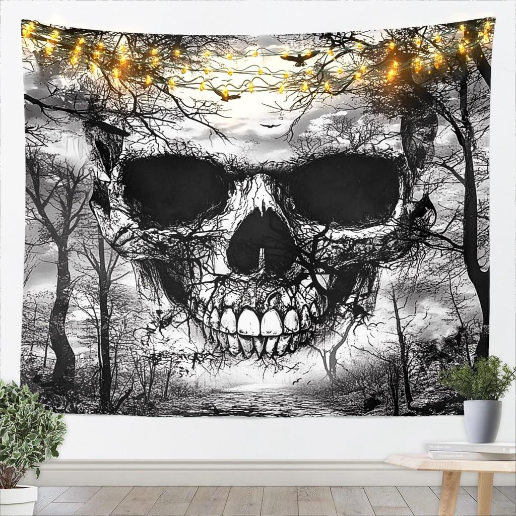 Happy Halloween Wall Art Medium Kids Spider Wall Hanging Blanket for Boys Girls Teens Cobweb Vintage Halloween Decor Spooky