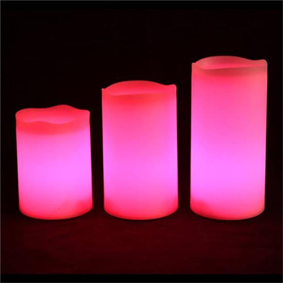 Buy 3 Piece Set Colorful Remote Control Candle Light LED Electronic