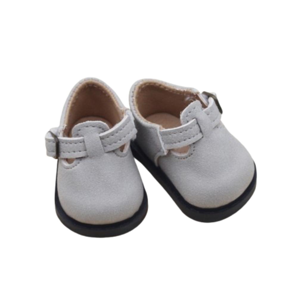 

1 Pair PU Leather 20cm Cotton Doll Shoes Casual Wear 20cm Doll Leather Boots 1/12 Dolls серый