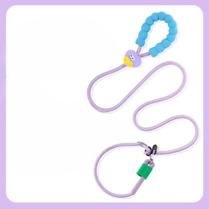 

Мультяшный конфетно-цветной нейлоновый поводок-петля для животных, милый поводок-цепь с большим ртом для маленьких и средних собак m фиолетовый