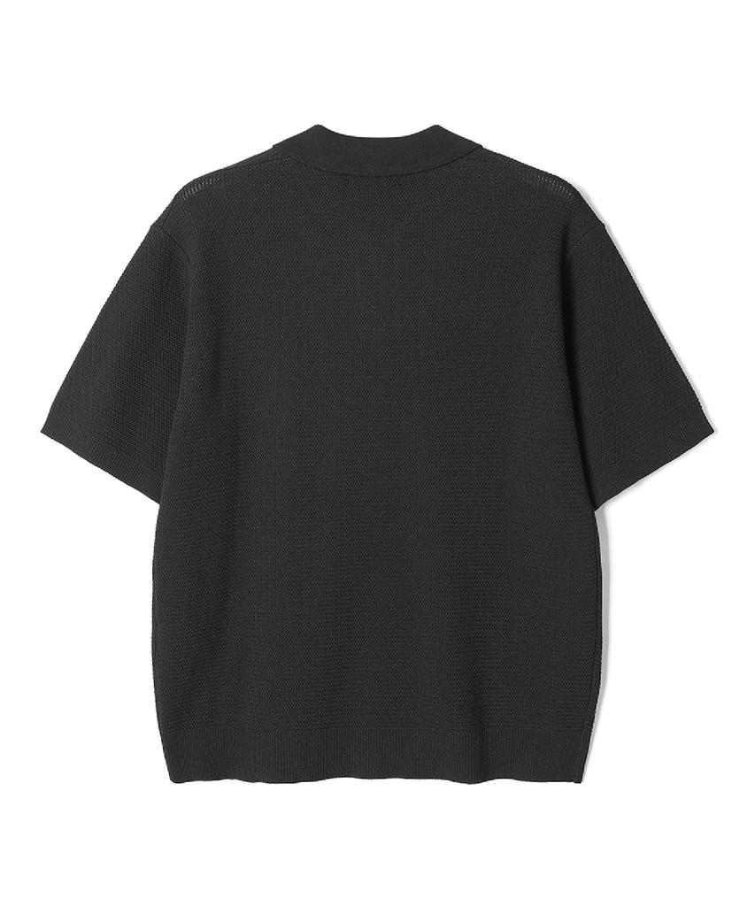 ADHOC Men'S Summer Short Sleeve Collared Knit (Black) (Hc4Ska1)