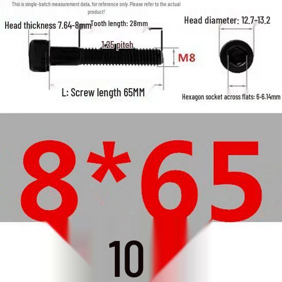 High-Strength Grade 12.9 Internal Hex Head Screws M1.4-M20