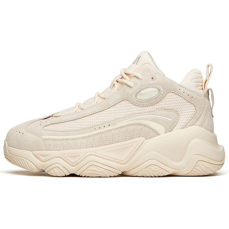 

ANTA Men s Xingfeng Retro High Top Chunky Dad Shoes Off White Cream Apricot 112148090R-5 40.5