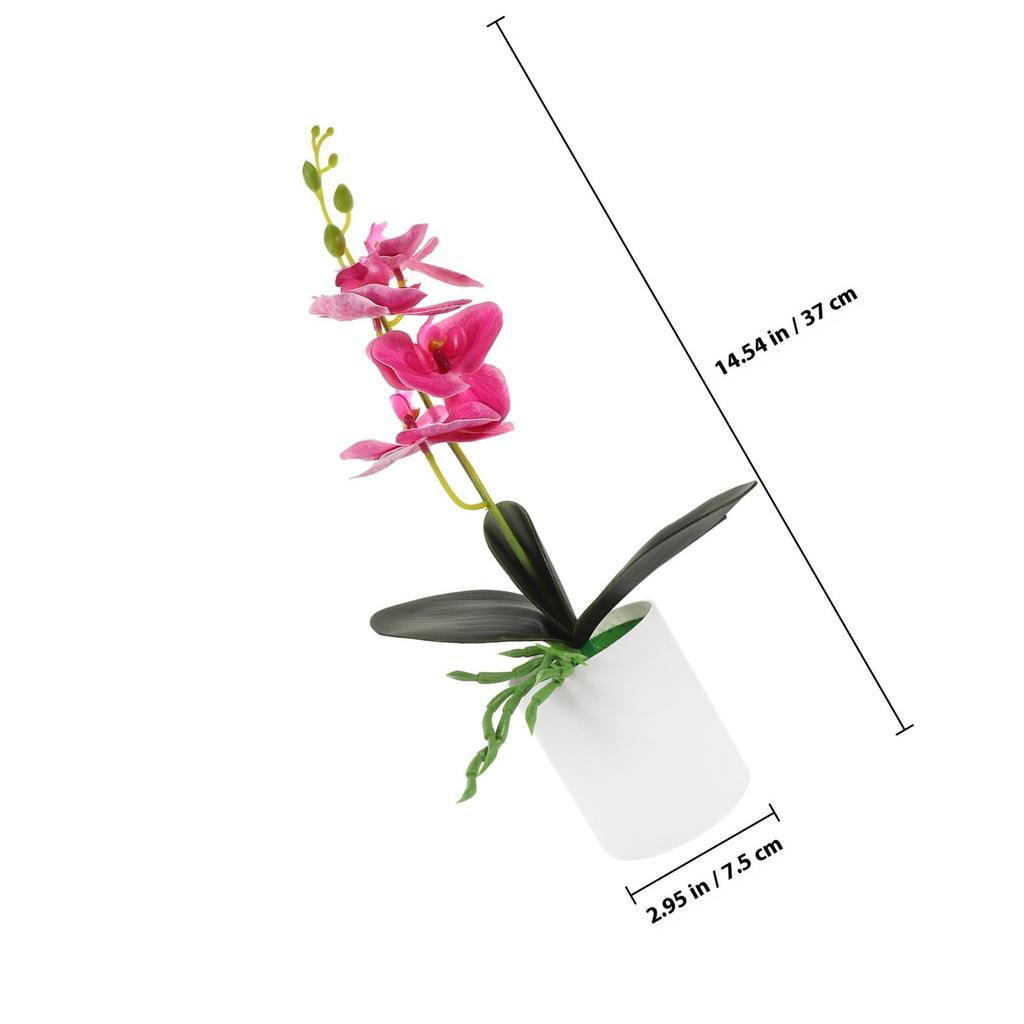 Lekka Przenośna Realistyczna Sztuczna Orchidea Roślina Doniczkowa na Biurko Sztuczna Aranżacja Orchidei Sztuczny Kwiat na Stół Dom