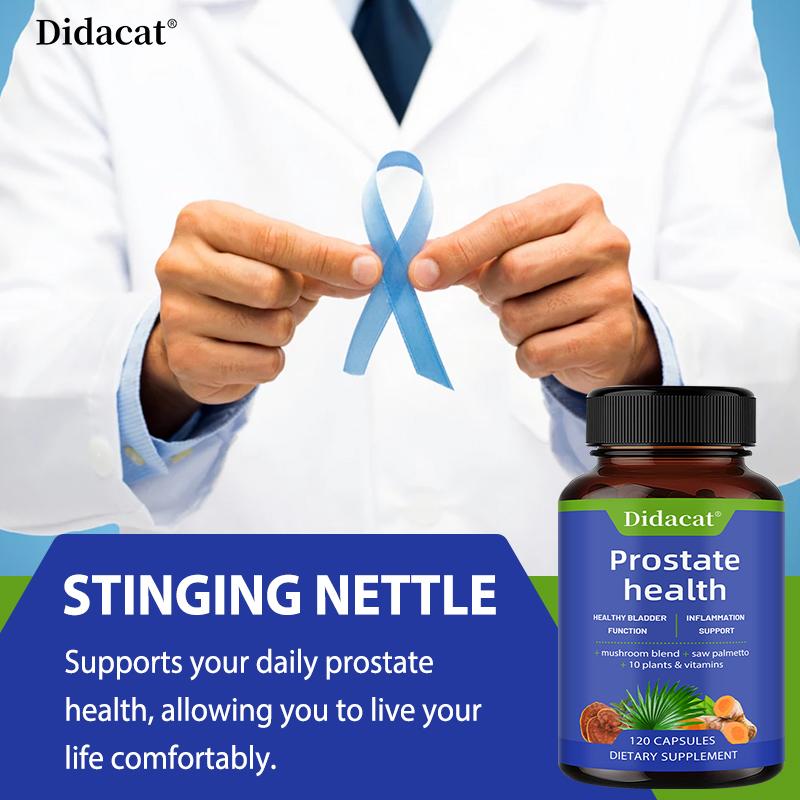 Prostata-Gesundheitskapseln Enthält Sägepalme Tanzpilz Vitamin C Selen zur Erhaltung der Prostata-Gesundheit 120 Vegetarische Kapseln