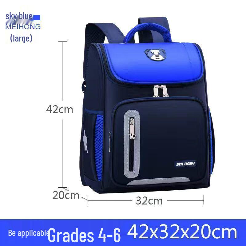 Children's Korean Style Backpack: Spine Protection, Double Shoulder for Boys & Girls - Ideal for Kindergarten & Primary School