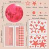 Glow In The Dark Moon And Star Wall Stickers For Kids Bedroom Living Room Decor Luminous Wall Decals Children's Room Wall Art Night Sky Stickers
