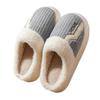 Home Cotton Slippers Winter Thick Bottom Warm Non-slip Home Indoor Household Couple Winter Wool Slippers Large Size