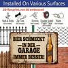 2D Flat - 1pc Vintage Aluminium Beer Sign | Metal Wall Decoration, Humorous Garage, Bar, Man'S Room Decor, Perfect Father'S Day Gift, Multipurpose
