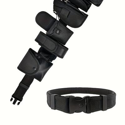 Tactical Military Security Belts Polices Guard Outdoor Multifunctional Utility Kit Modular Duty Belt with Holster Pouch Set